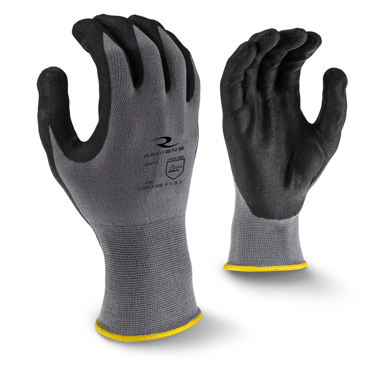 Radians RWG13 Nylon Shell Foam Nitrile Gripper Glove-eSafety Supplies, Inc
