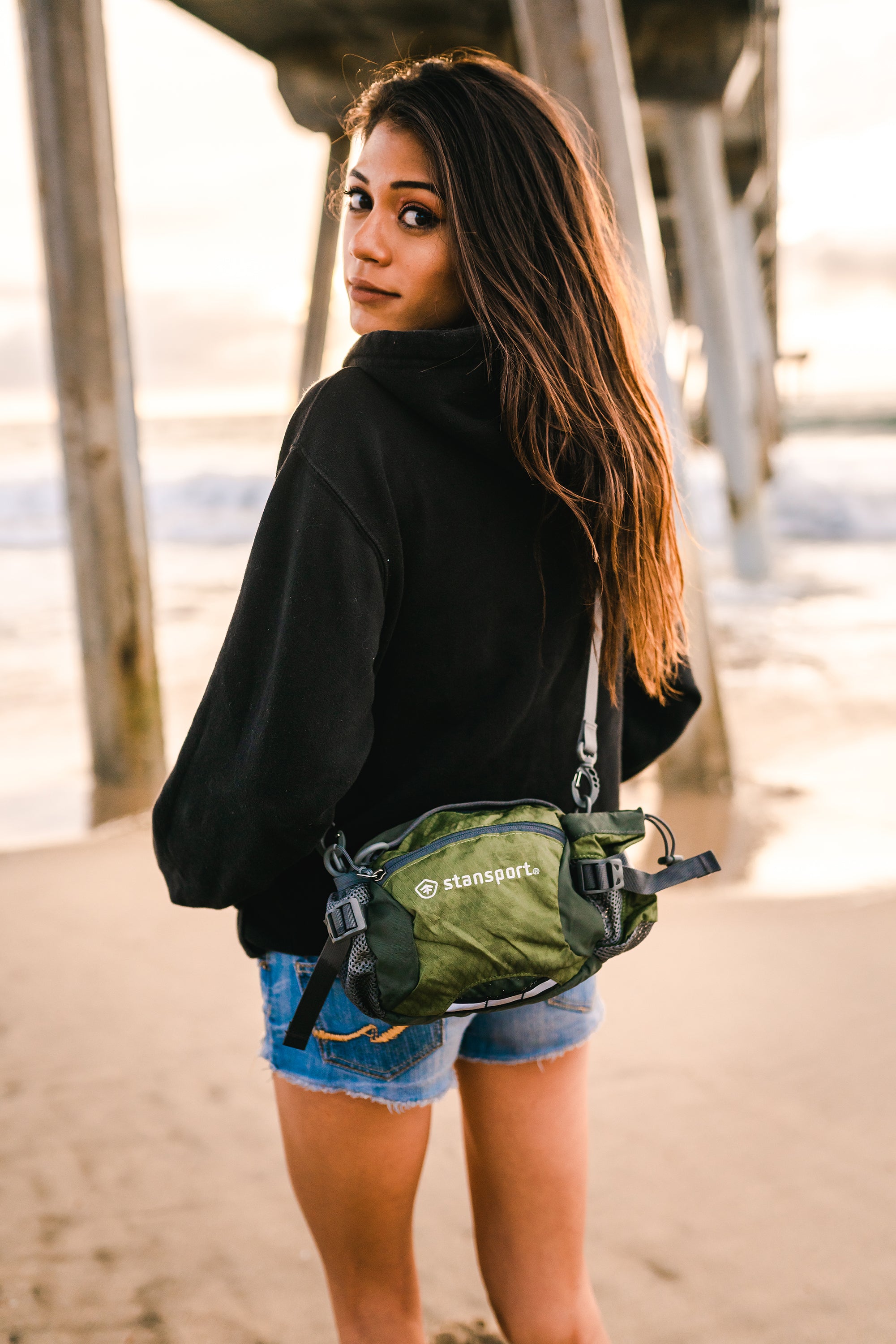 Waist/Shoulder Pack W/Bottle Holder - Olive - 5 Liter-eSafety Supplies, Inc