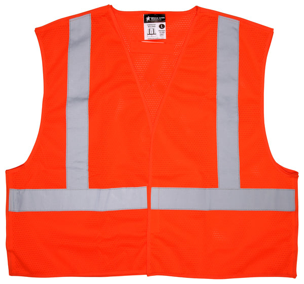MCR Safety Class 2, Tear-Away, X-Back, Orang X3-eSafety Supplies, Inc