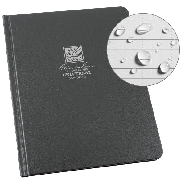 6 X 8 Bound Book - Fabrikoid Cover - Universal - Gray-eSafety Supplies, Inc