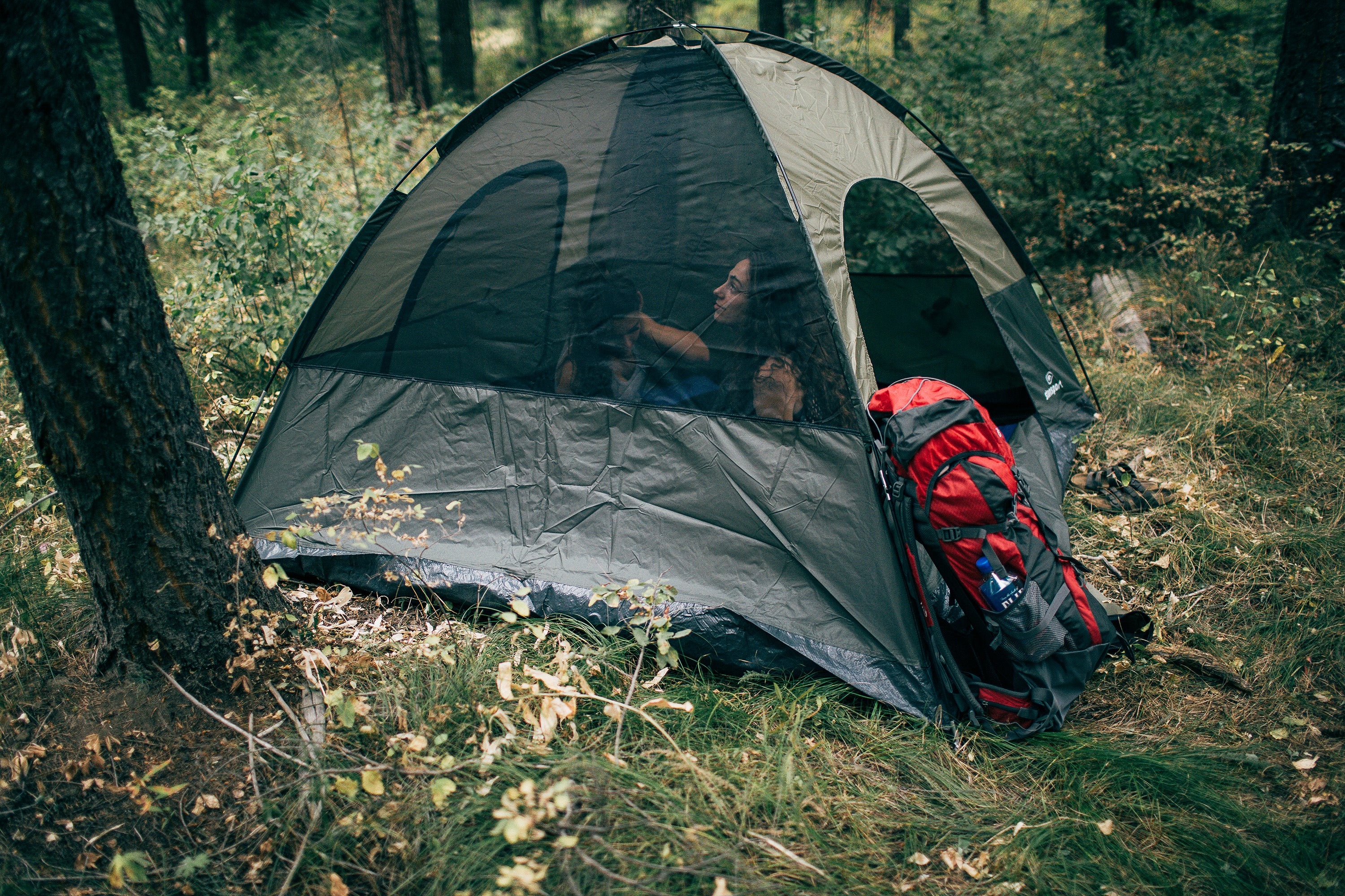 Trophy Hunter Tent- 7Ft X 7Ft X 54 In- Dark Olive/Tan-eSafety Supplies, Inc