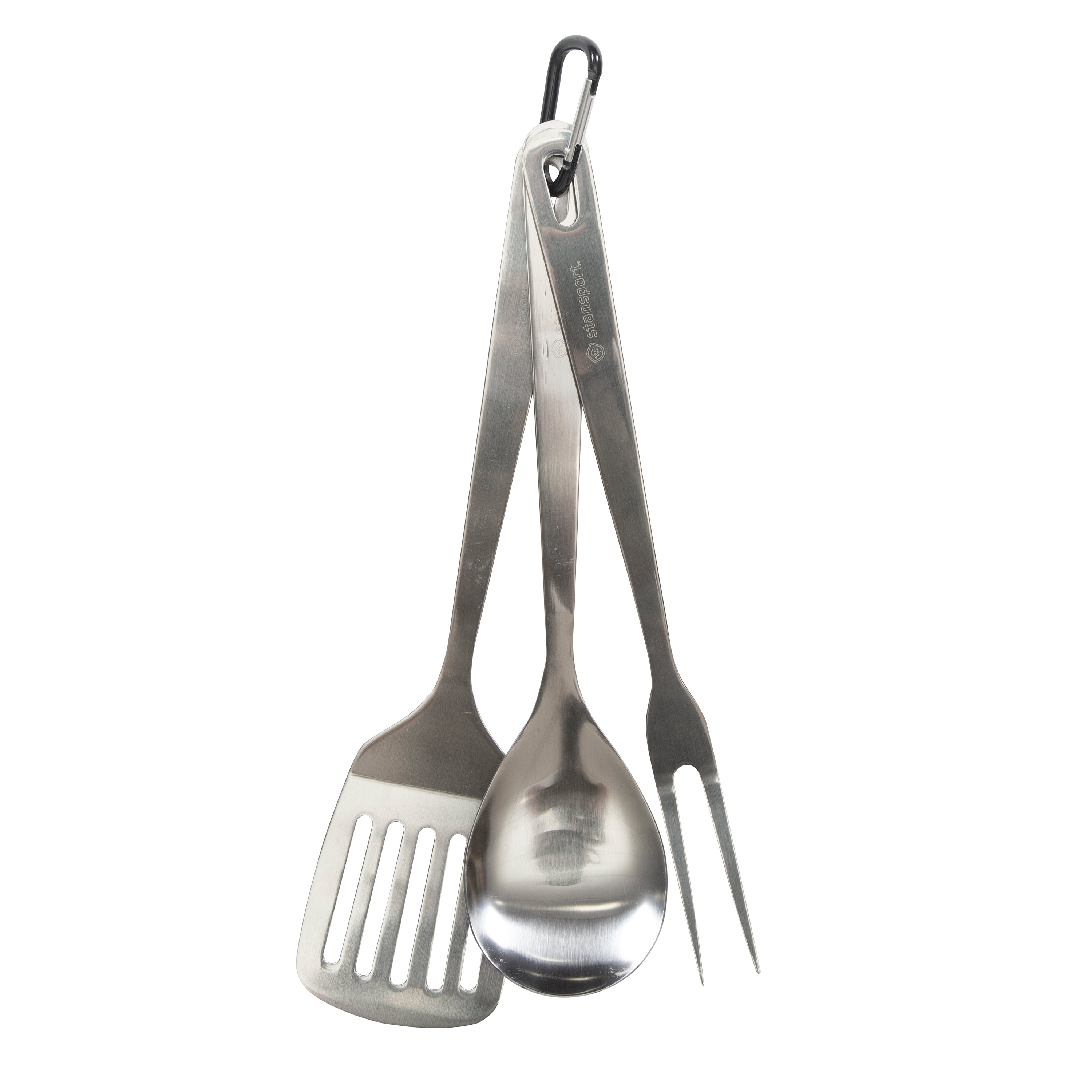 Stainless Steel Bbq Cookng Utensils - Spoon, Fork, Spatula-eSafety Supplies, Inc