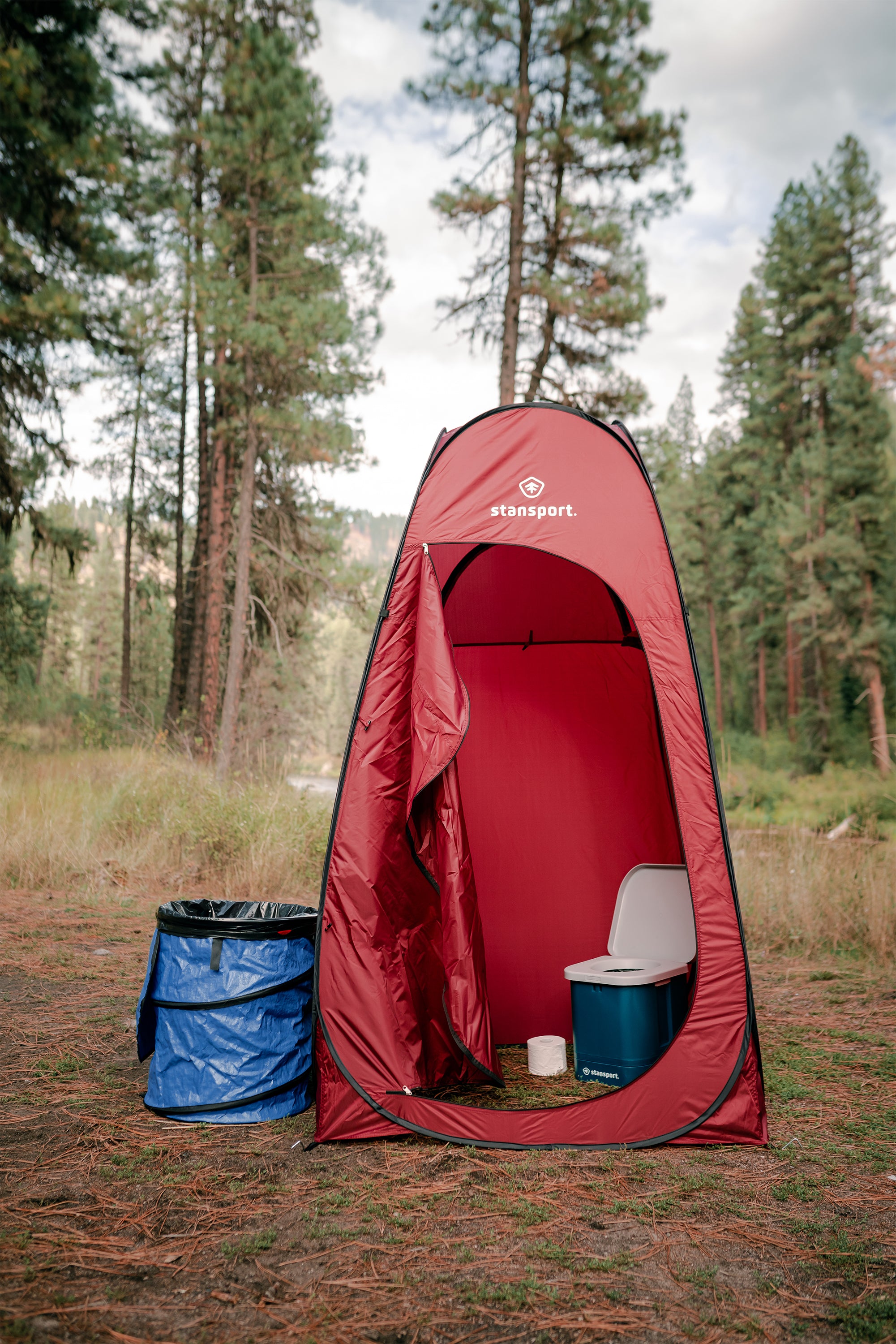 Collapsible Campsite Carry-All/Trash Can - Blue-24 X 19.7In-eSafety Supplies, Inc