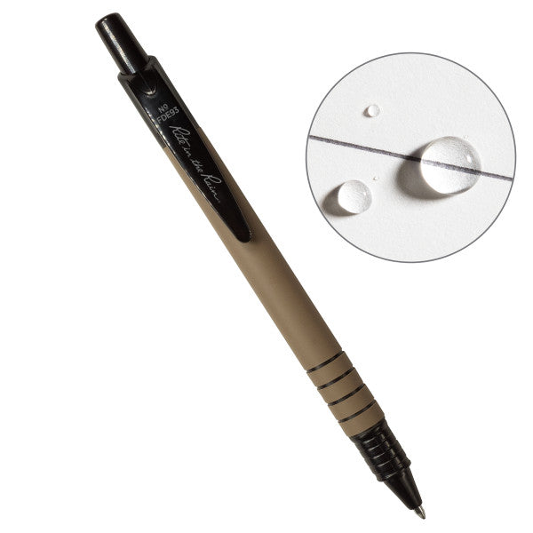 All-Weather Pen - Flat Dark Earth, Plastic W/ Clip-Black Ink-eSafety Supplies, Inc