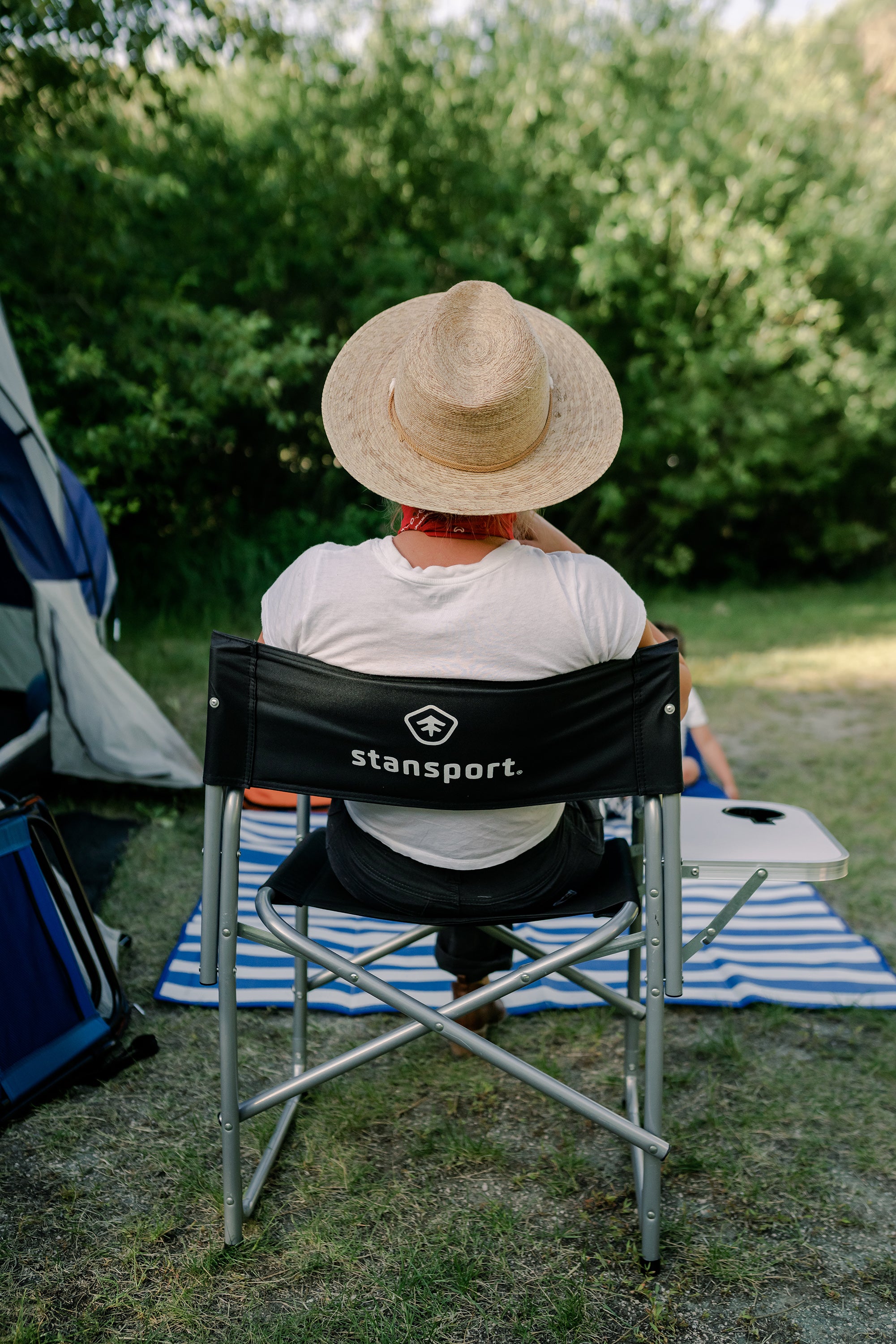 Folding Directors Chair With Side Table-eSafety Supplies, Inc