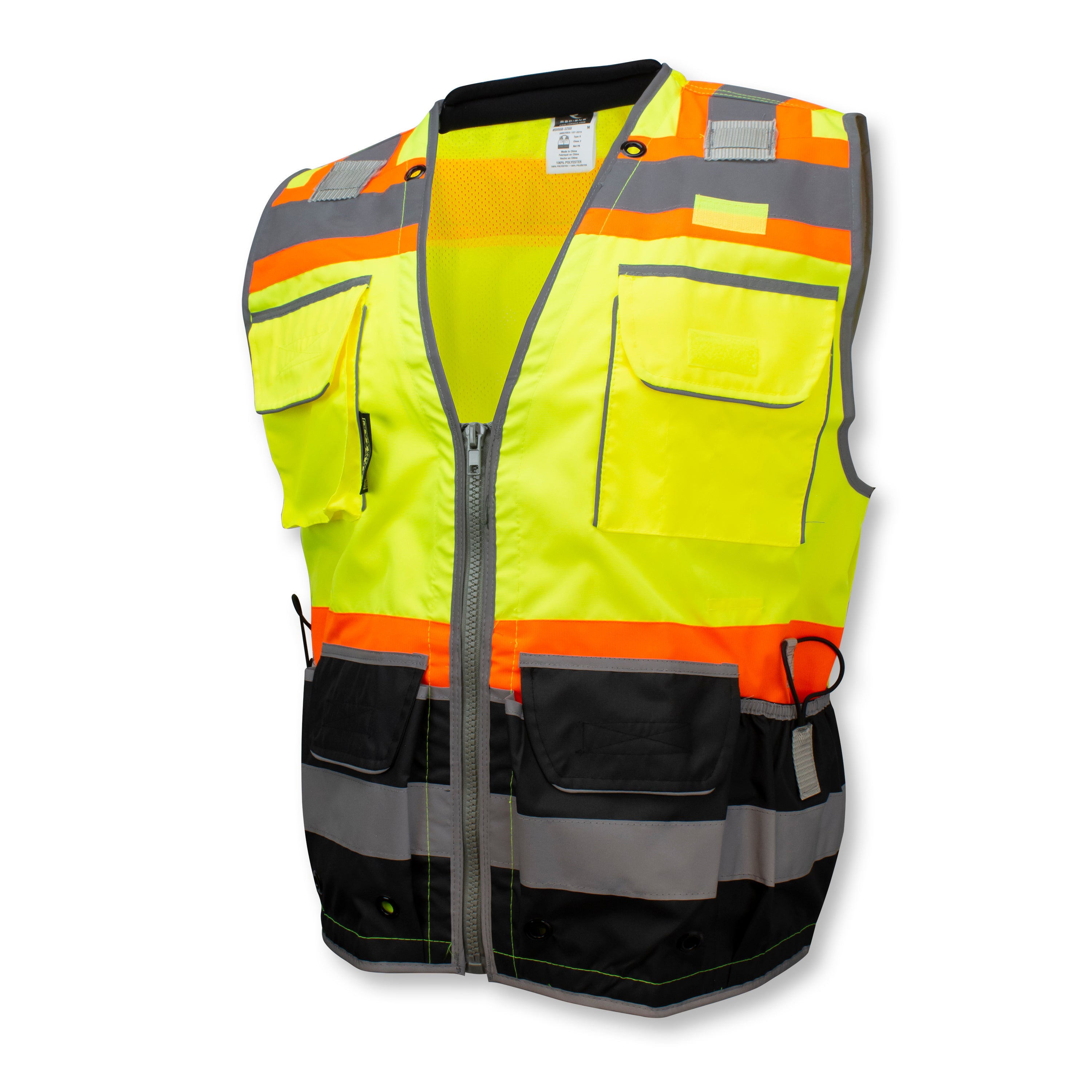 Radians SV55B Class 2 Heavy Woven Color Blocked Two Tone Engineer Vest-eSafety Supplies, Inc